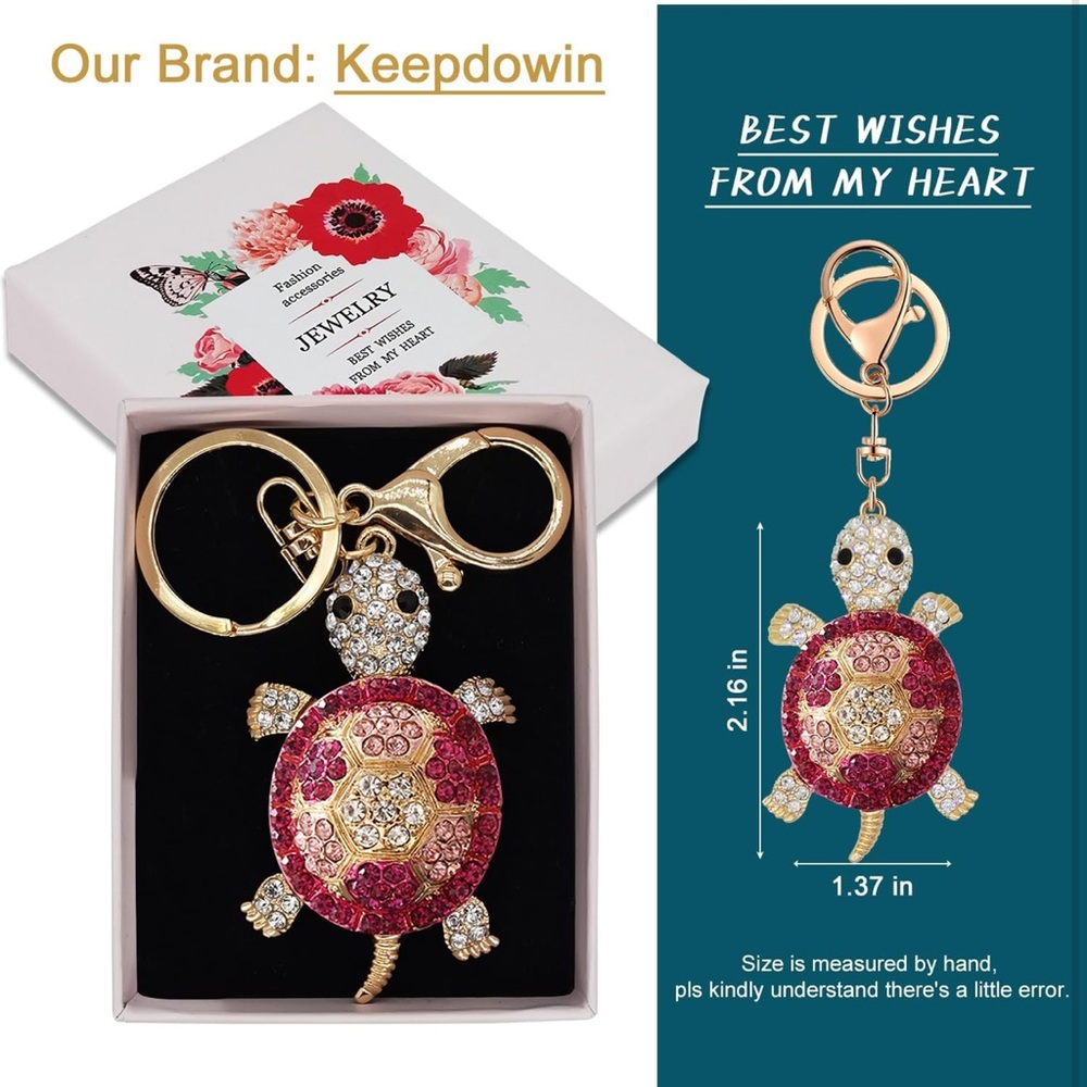 Colorful Turtle And Bear Keychains - image 4